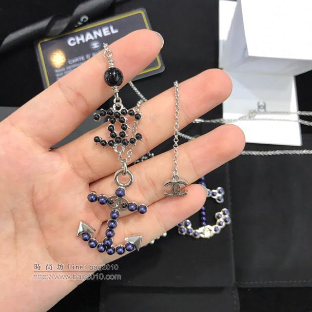 chanel耳環 潮海軍風 船錨耳釘 原單品質 S925銀針 耳環  gzsc1480